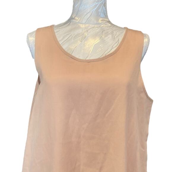 Anthropologie Maeve Camillia Blush Pink High Low Sleeveless Drop Waist Sz Large - Picture 5 of 15